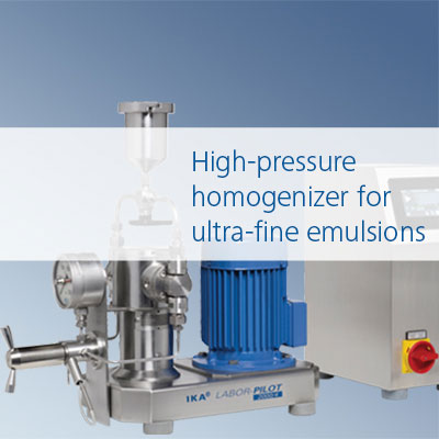 High pressure homogenizer / Hochdruckhomogenisator 